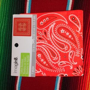 imagin8 Orange Paisley Cotton Bandana New